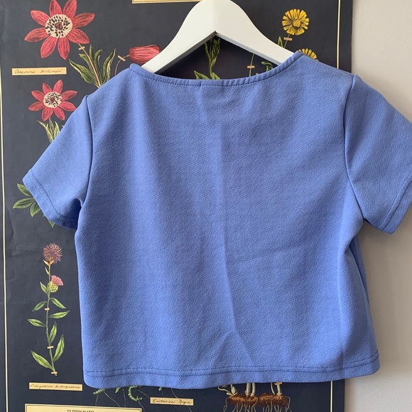 SOLD Blue Twik (Simons) Crop Top - Picture 3 of 3